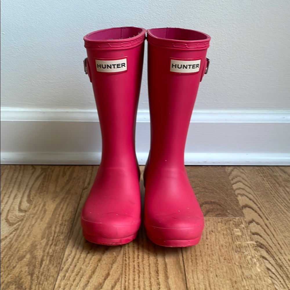 Hunter pink rain boots